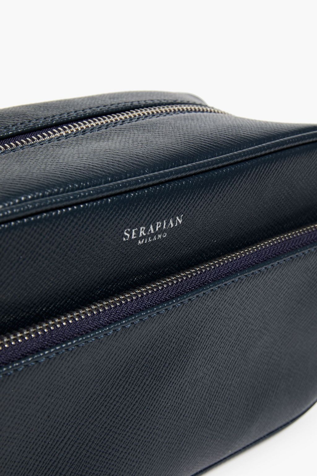 SERAPIAN Textured-leather wash bag