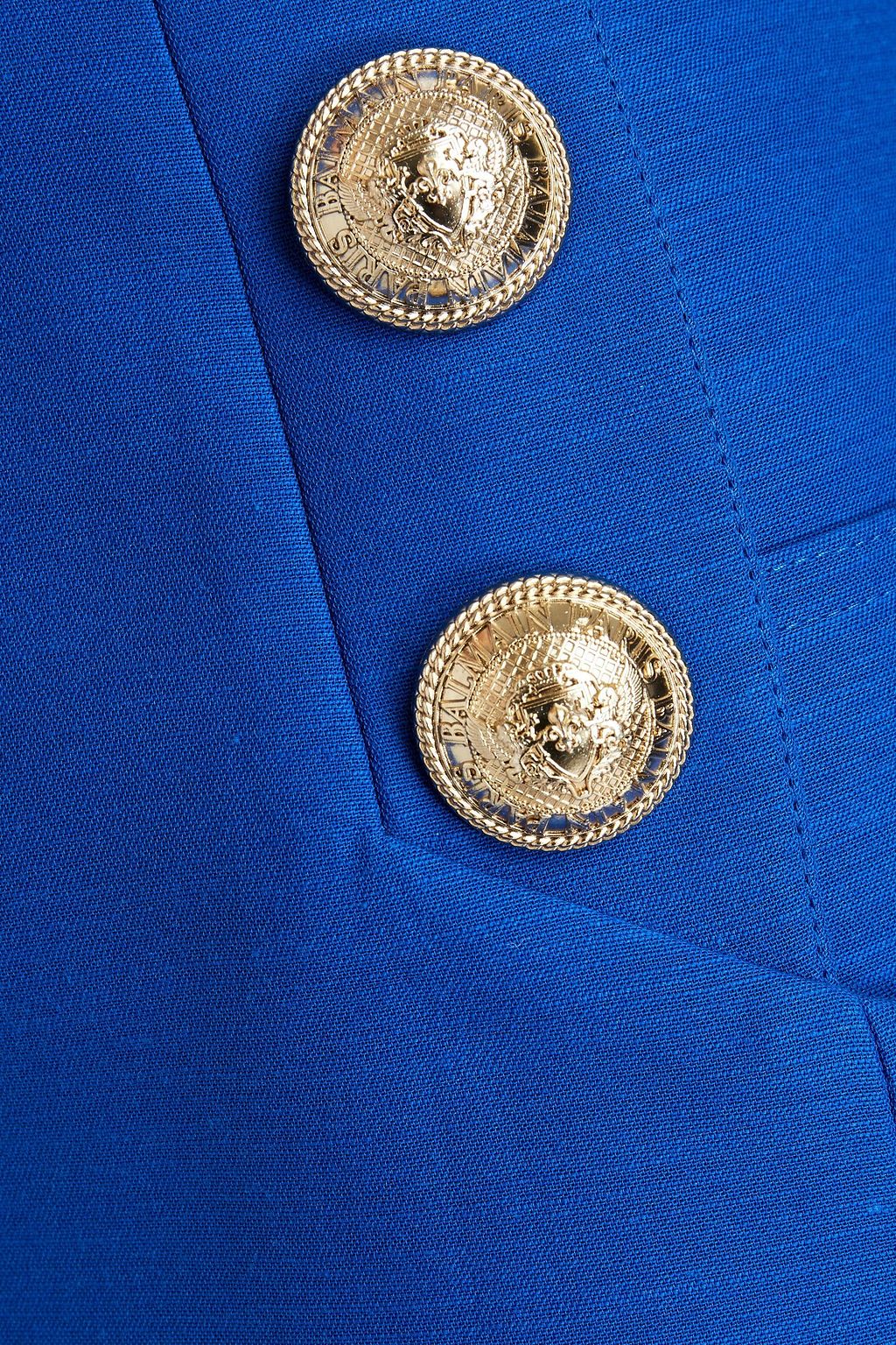 BALMAIN Button-embellished cotton mini skirt