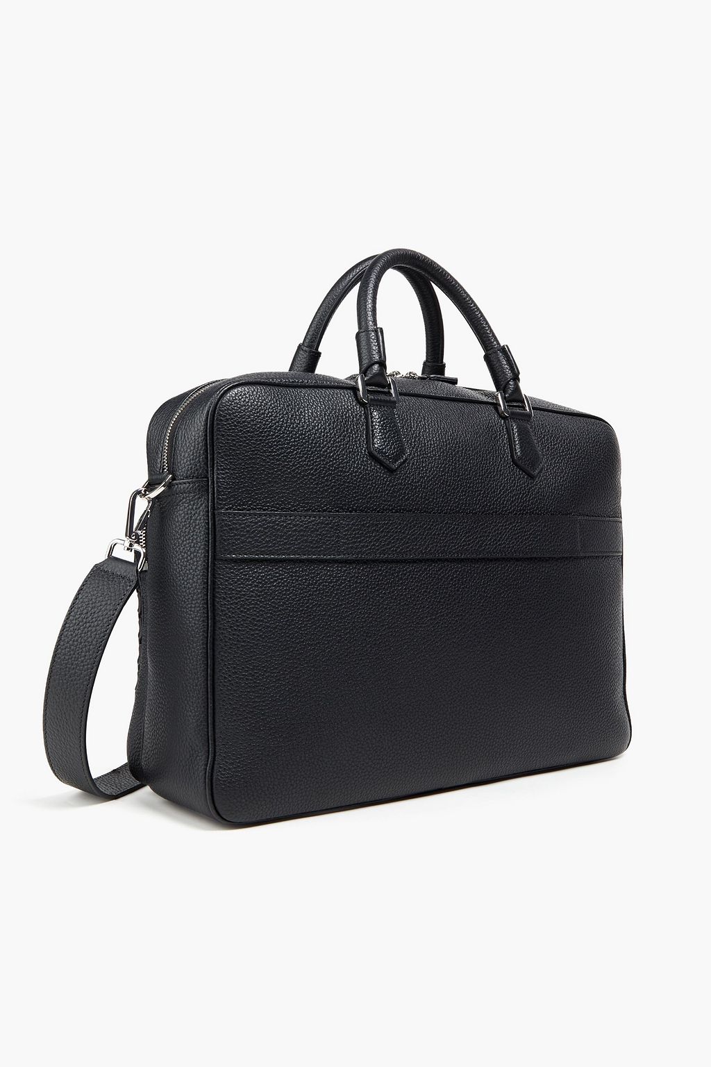SERAPIAN Mosaico woven leather briefcase