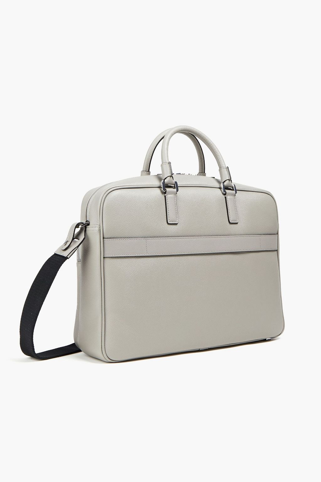 SERAPIAN Textured-leather briefcase