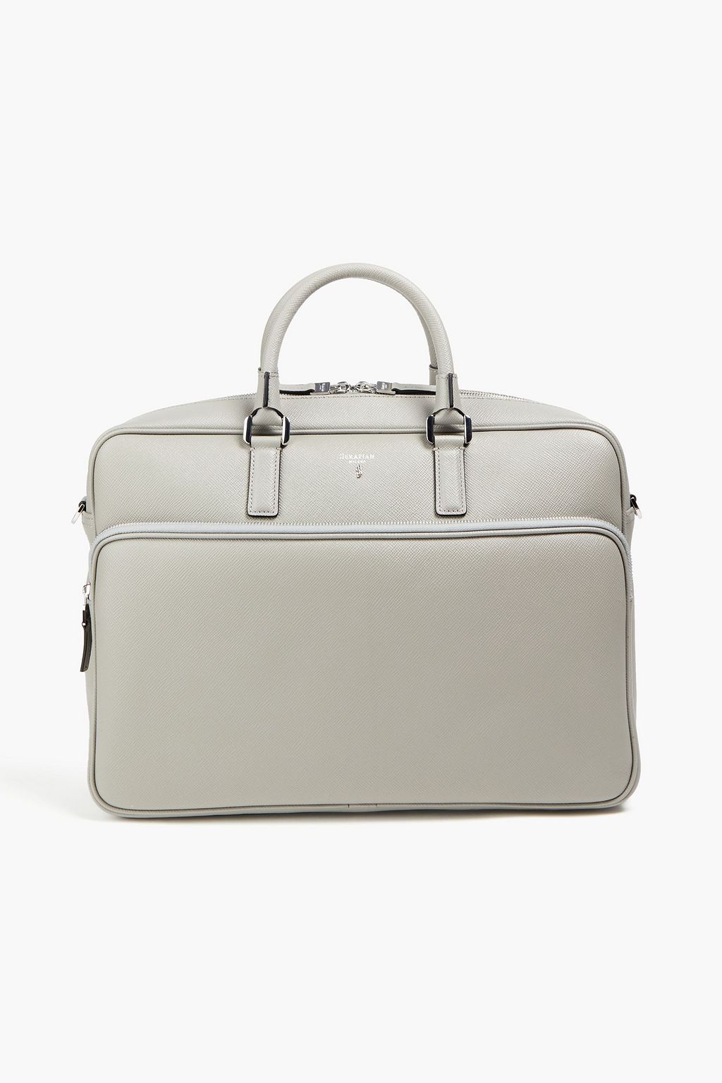SERAPIAN Textured-leather briefcase