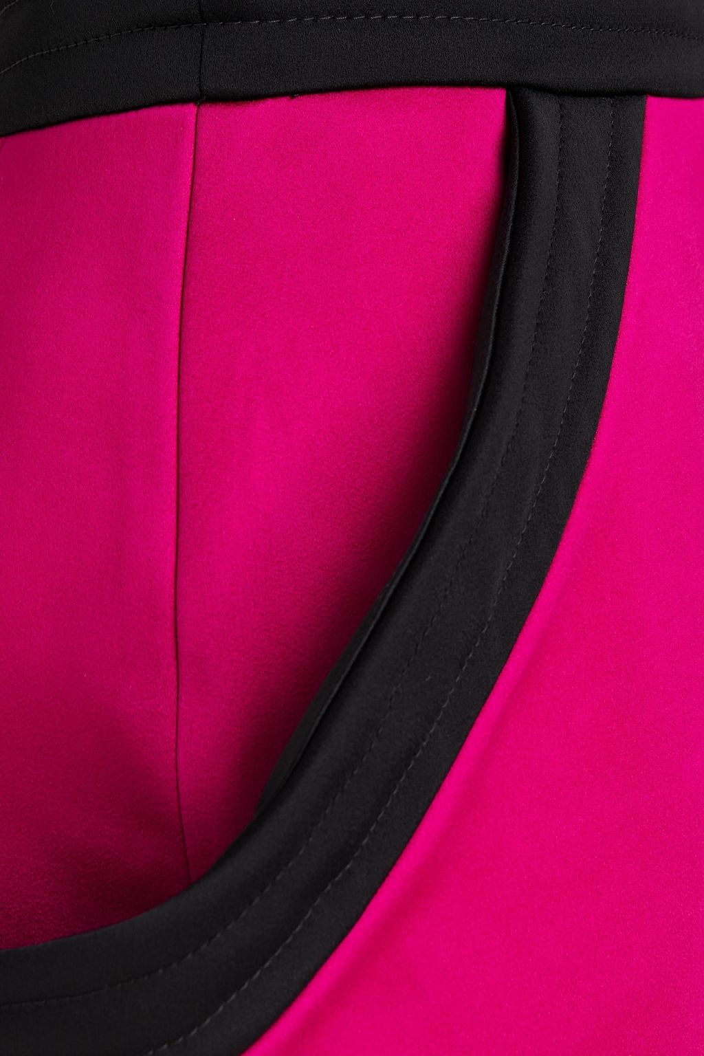 BALMAIN Two-tone satin-crepe mini skirt