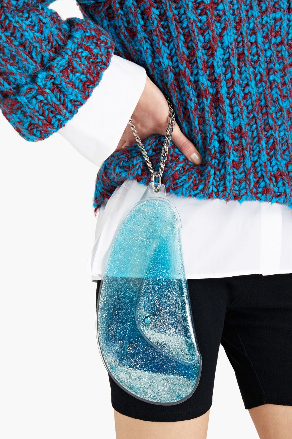 CHRISTOPHER KANE Glittered PVC pouch