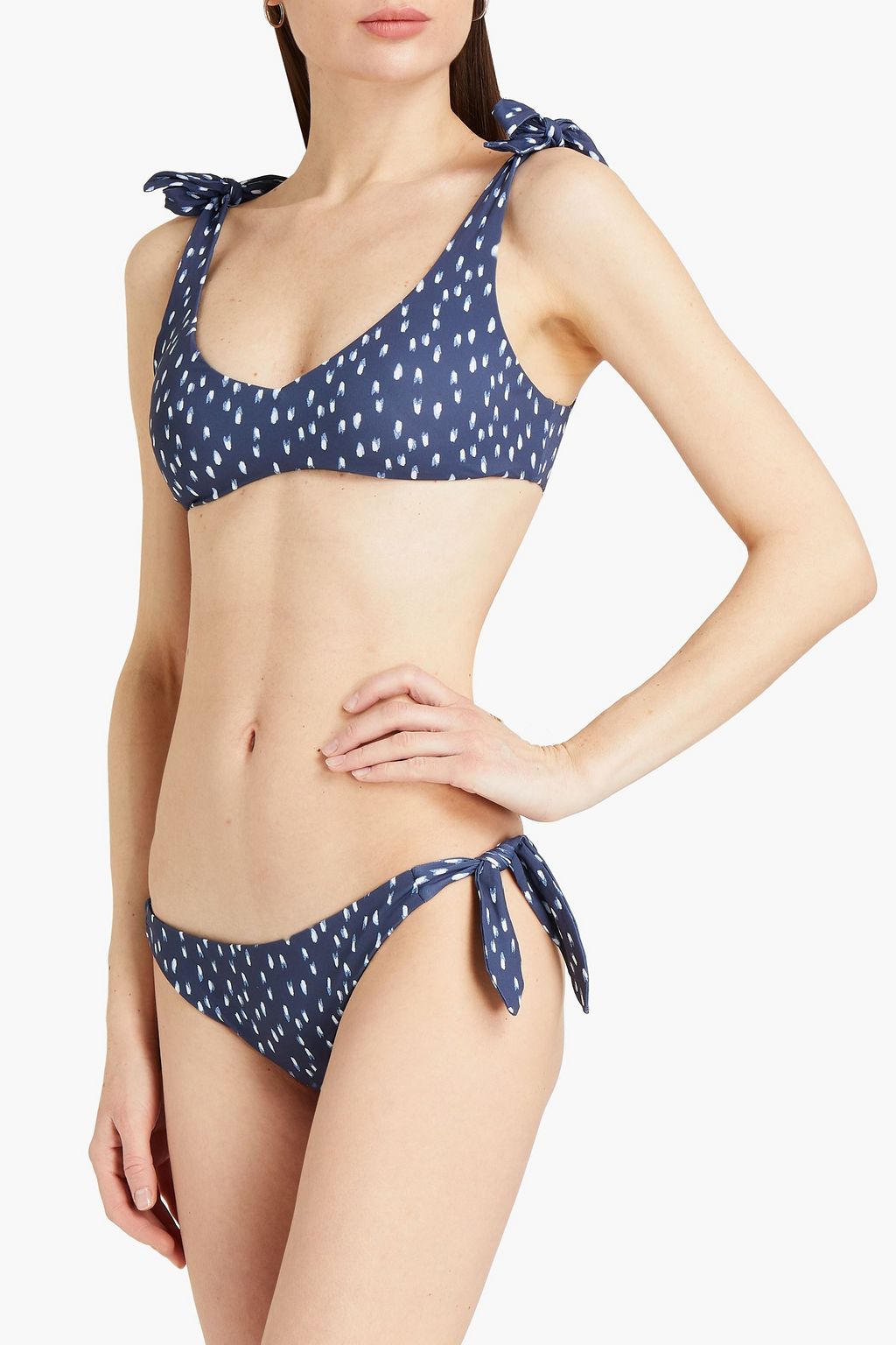 EBERJEY Ikat Stroke Kiki printed low-rise bikini briefs
