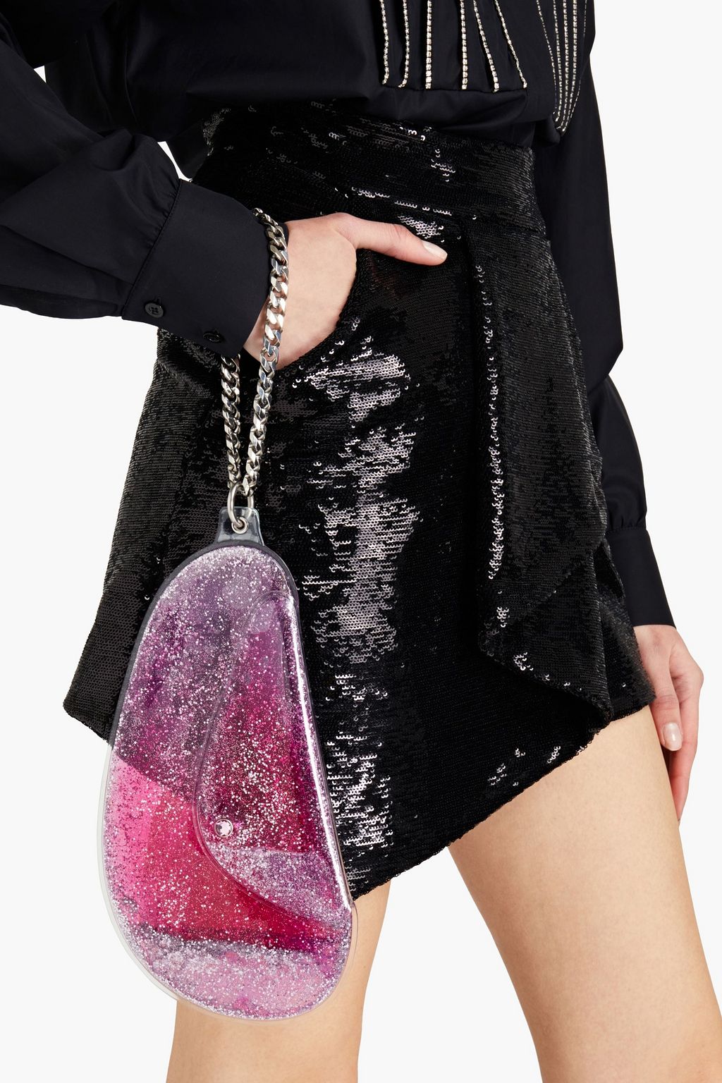 CHRISTOPHER KANE Glittered PVC pouch