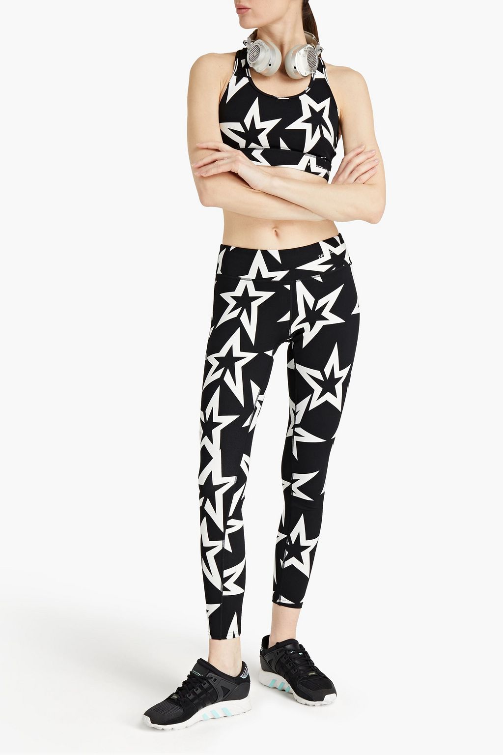 PERFECT MOMENT Printed stretch sports bra