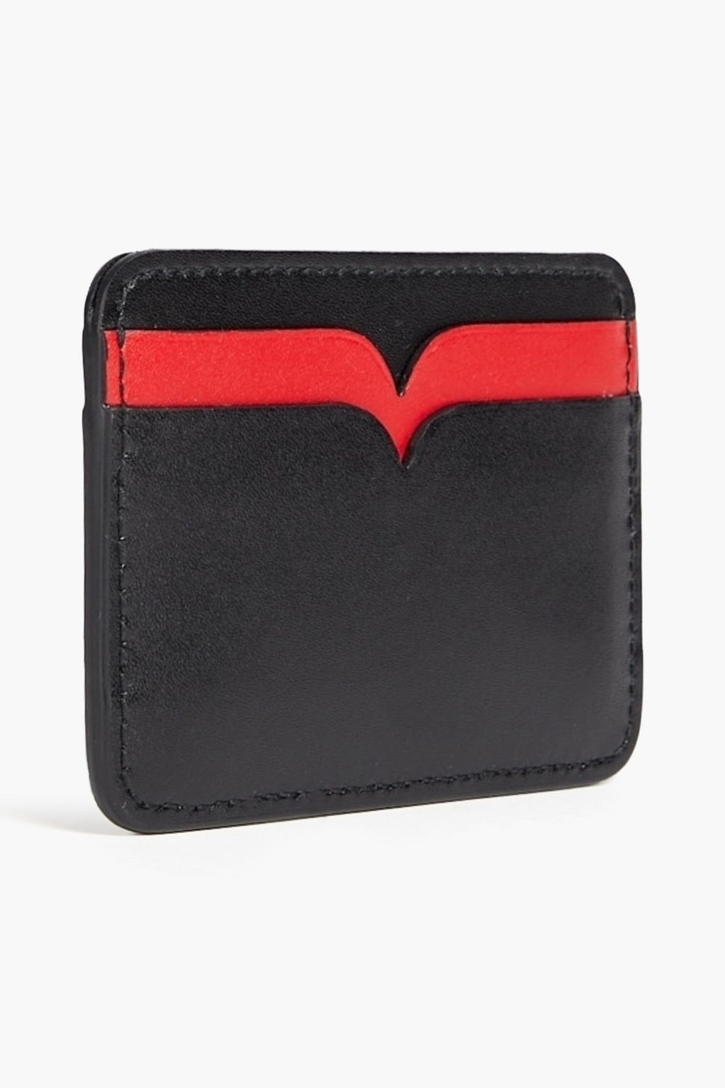 MCQUEEN Logo-appliquéd two-tone leather cardholder