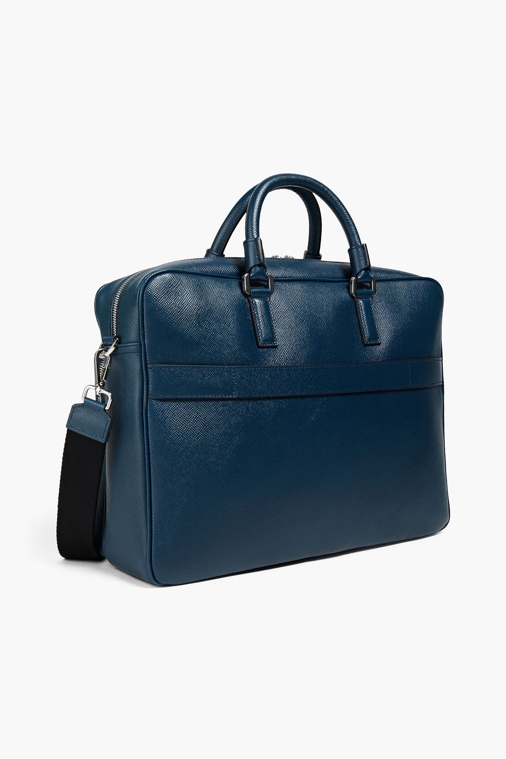 SERAPIAN Textured-leather briefcase