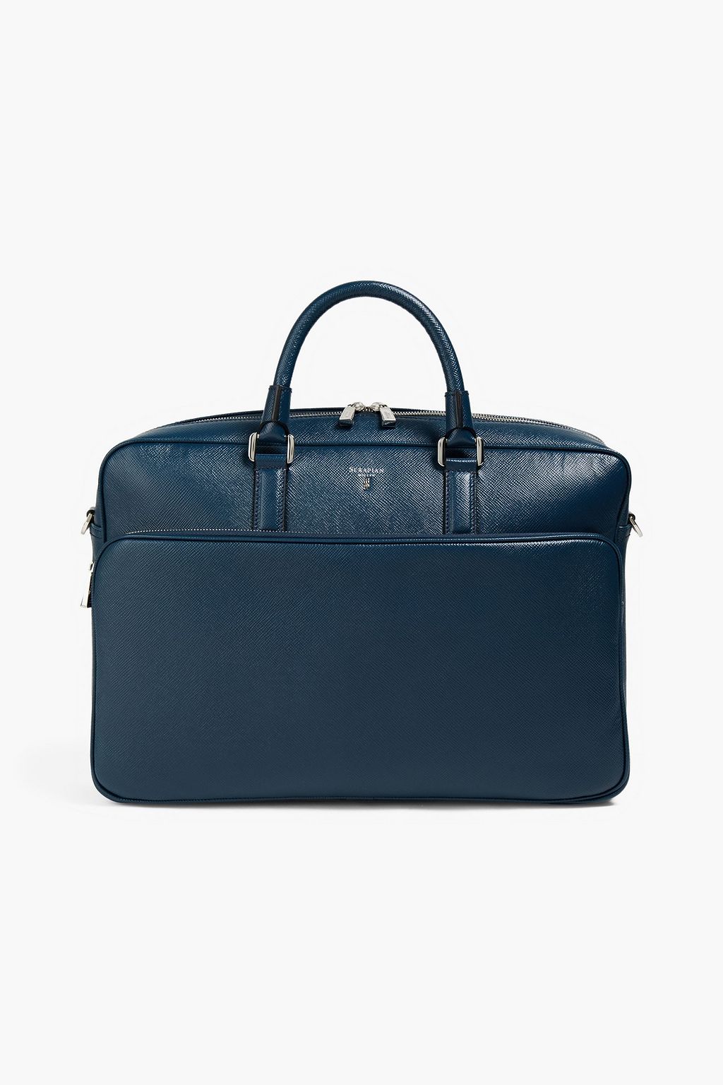SERAPIAN Textured-leather briefcase