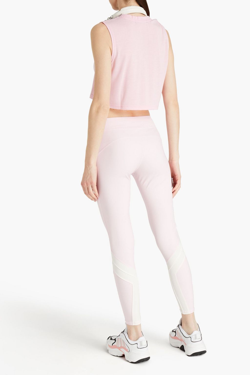 PERFECT MOMENT Cropped printed jersey top
