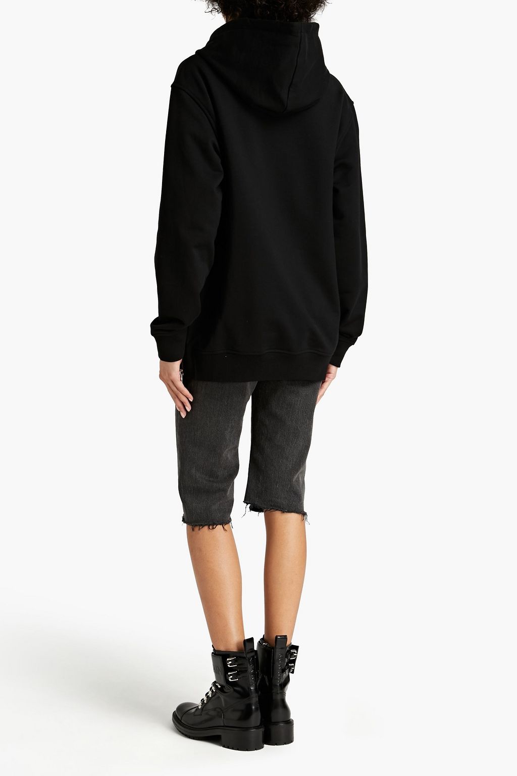 BALMAIN Printed French cotton-terry hoodie