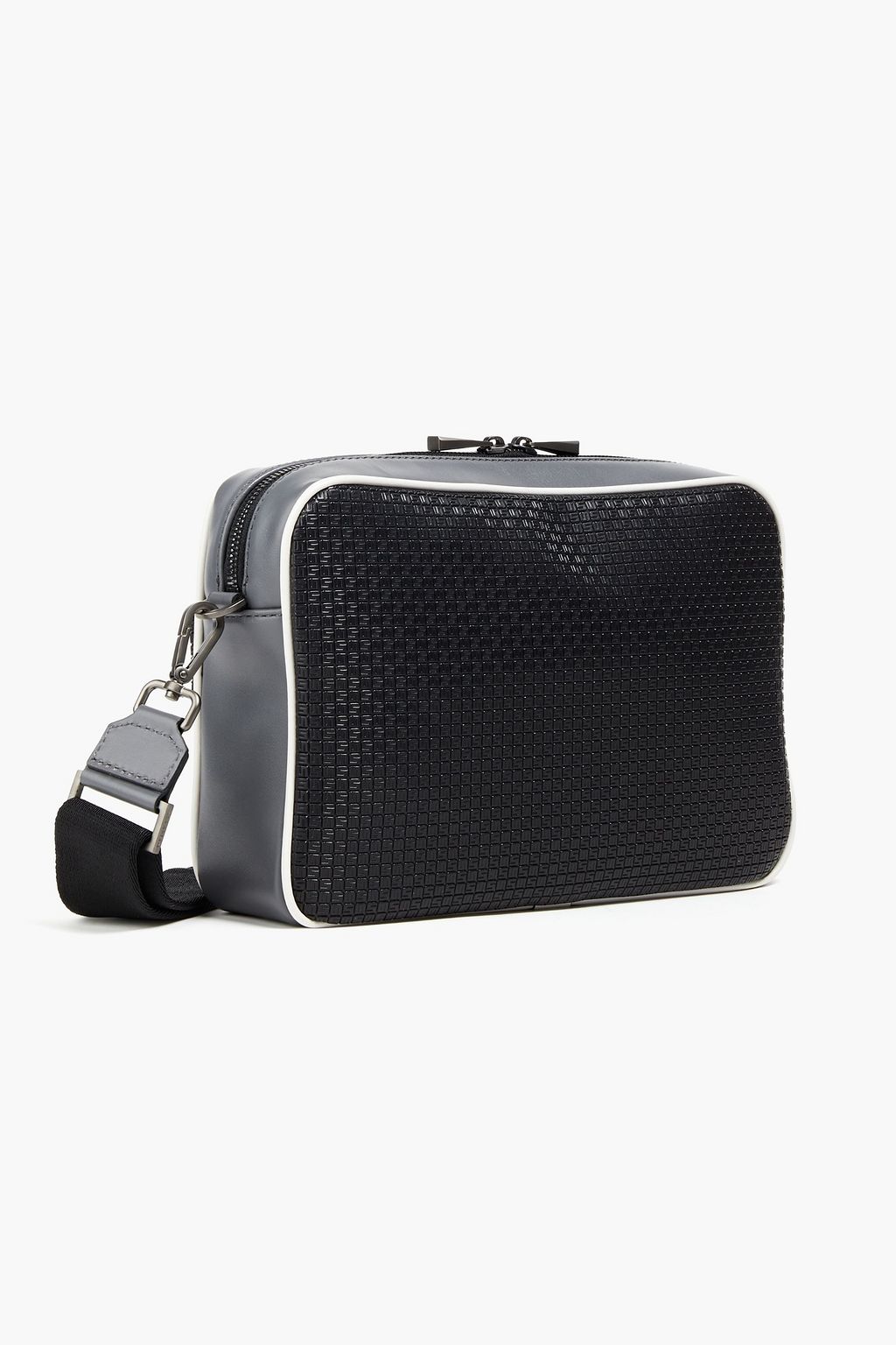 SERAPIAN Faux textured-leather messenger bag