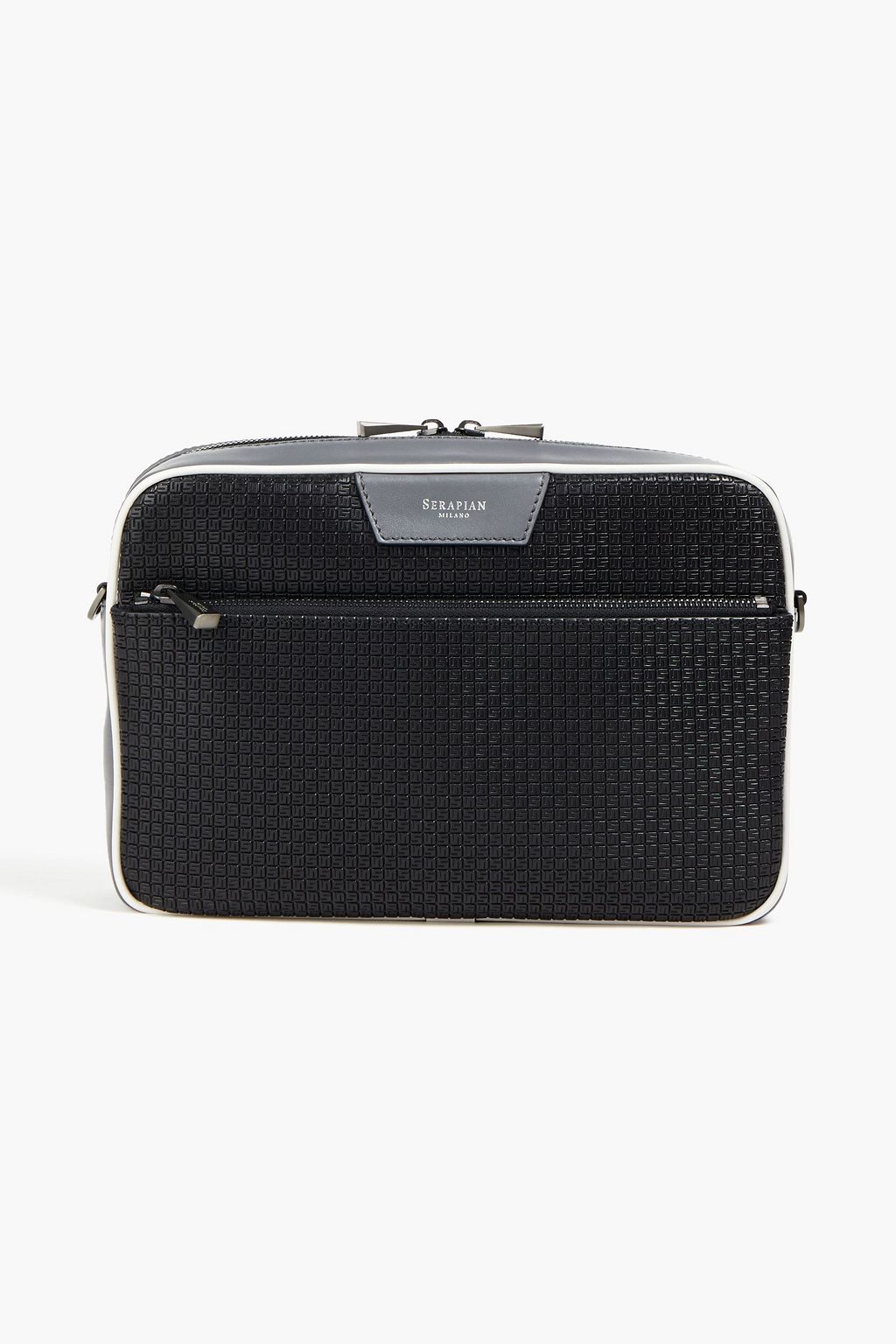 SERAPIAN Faux textured-leather messenger bag
