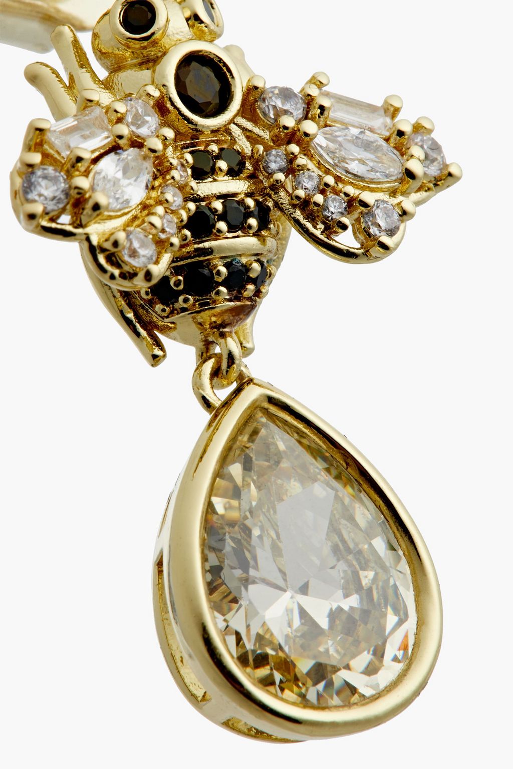 CZ BY KENNETH JAY LANE Gold-tone crystal earrings
