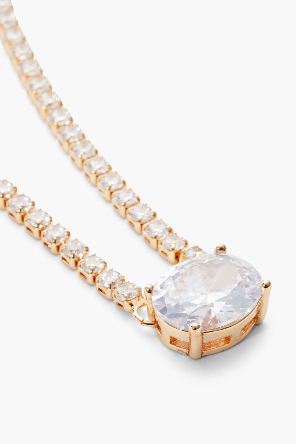 CZ BY KENNETH JAY LANE Gold-tone crystal necklace