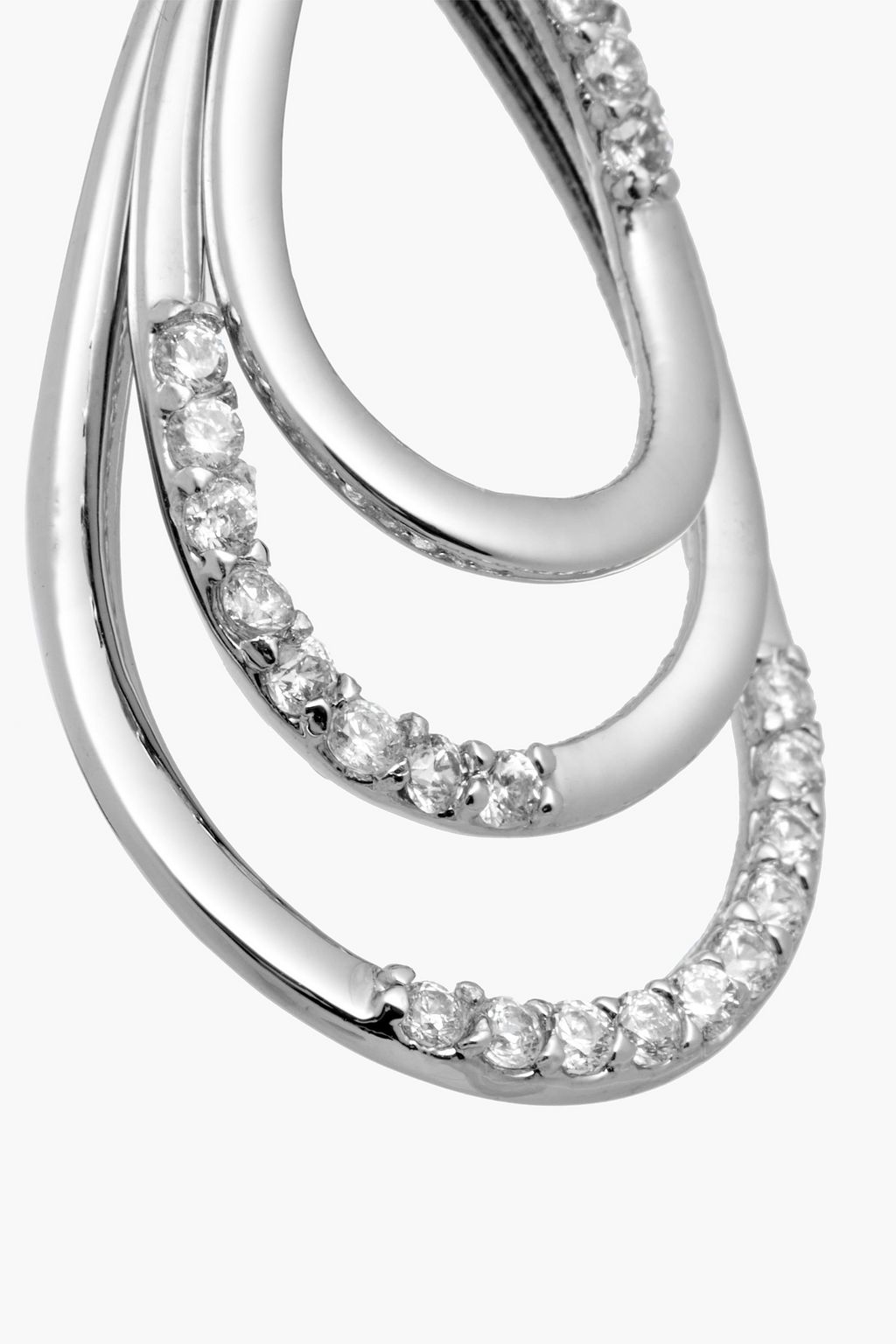 CZ BY KENNETH JAY LANE Silver-tone crystal earrings