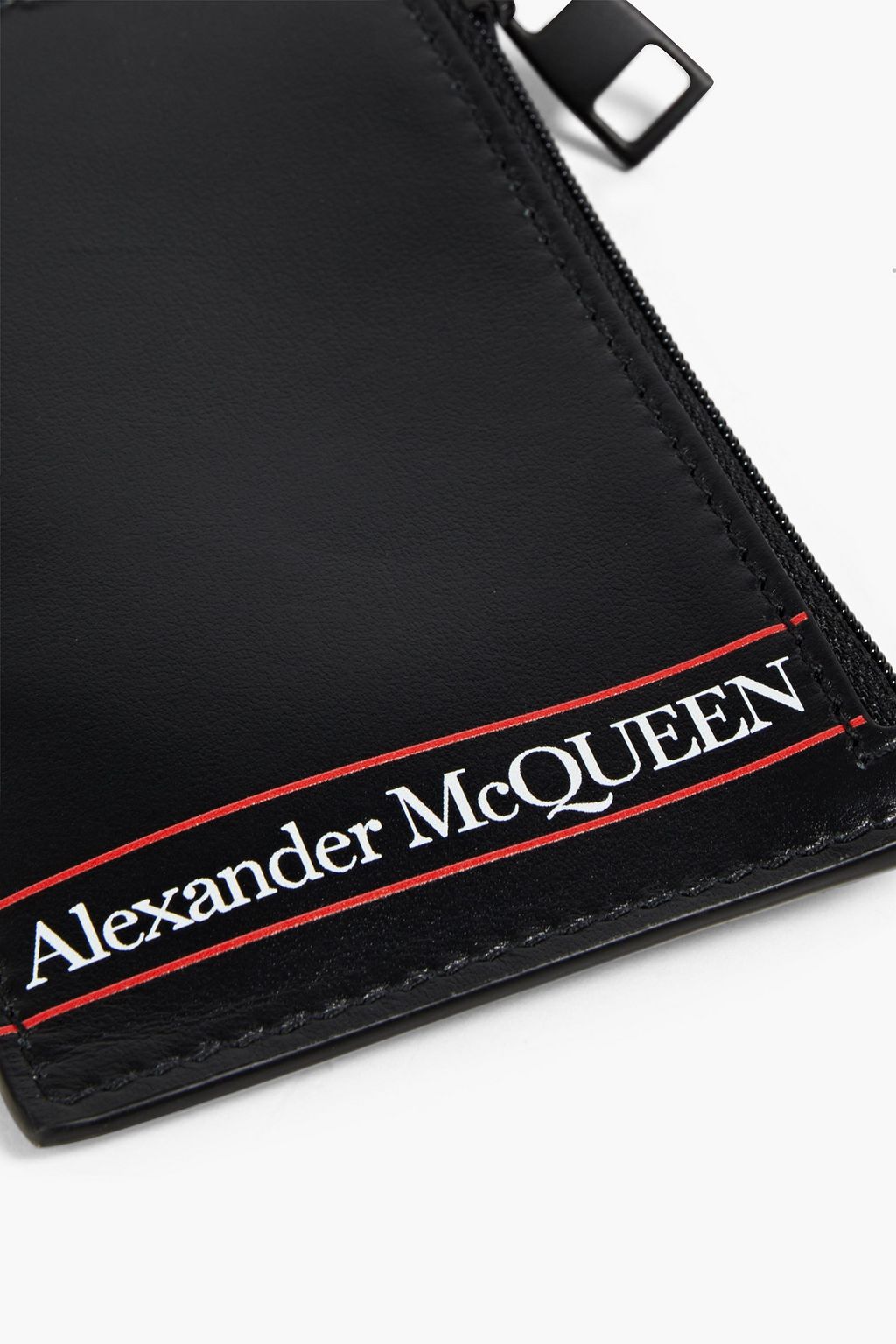 MCQUEEN Logo-print leather cardholder