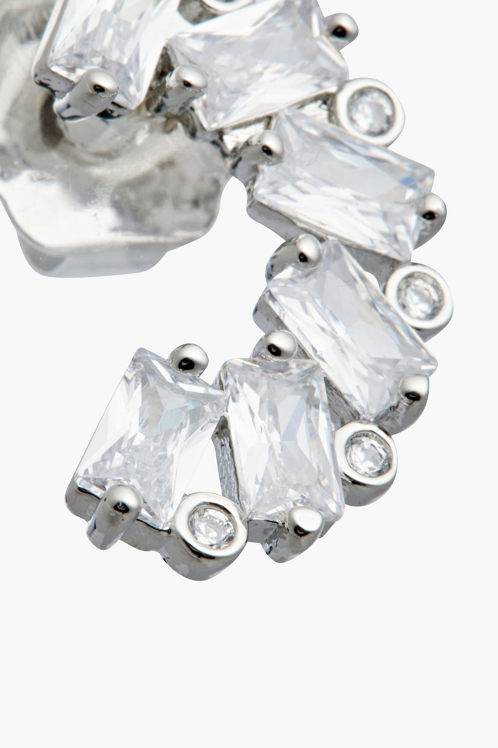 CZ BY KENNETH JAY LANE Silver-tone crystal earrings
