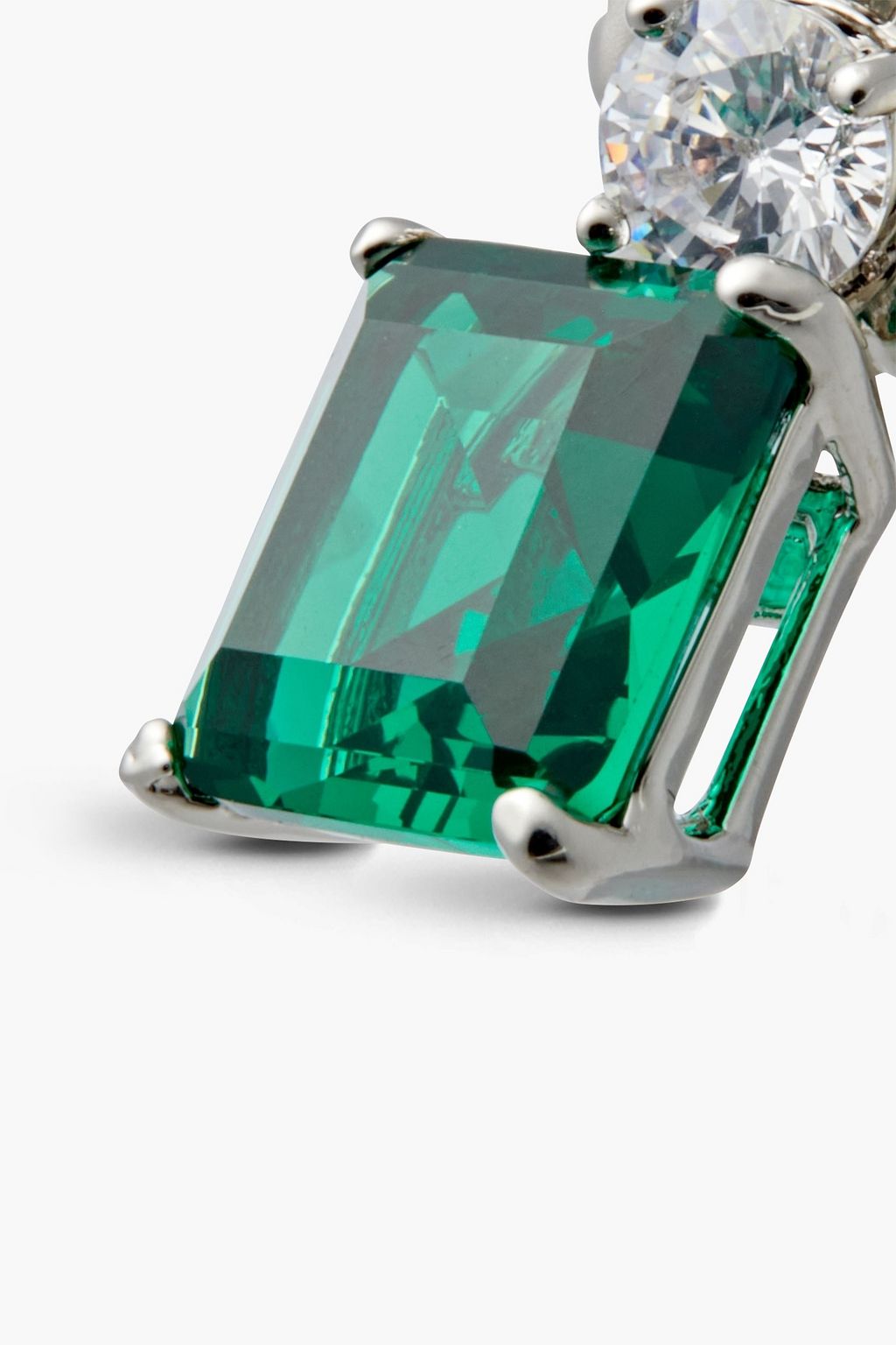 CZ BY KENNETH JAY LANE Silver-tone crystal earrings