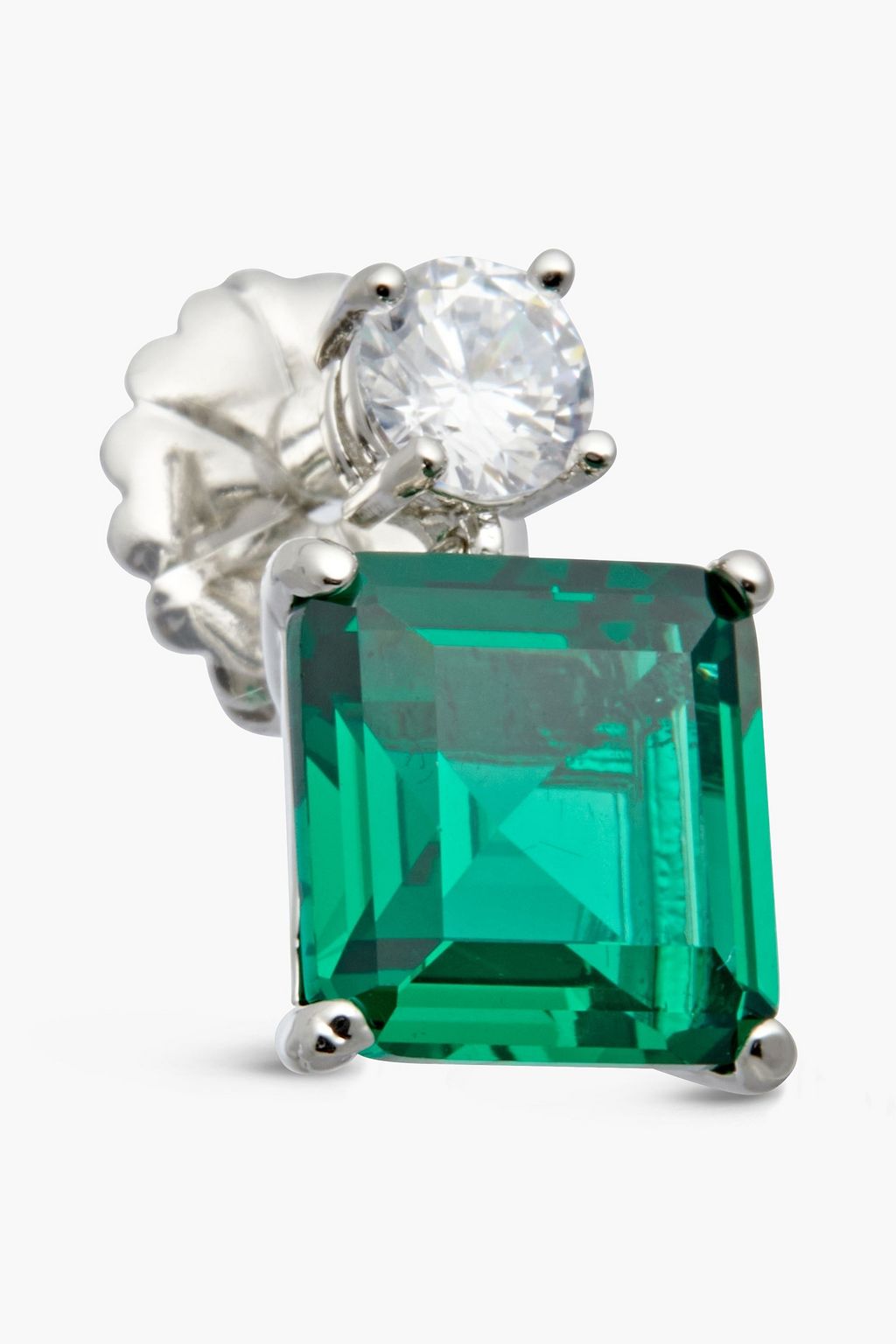 CZ BY KENNETH JAY LANE Silver-tone crystal earrings