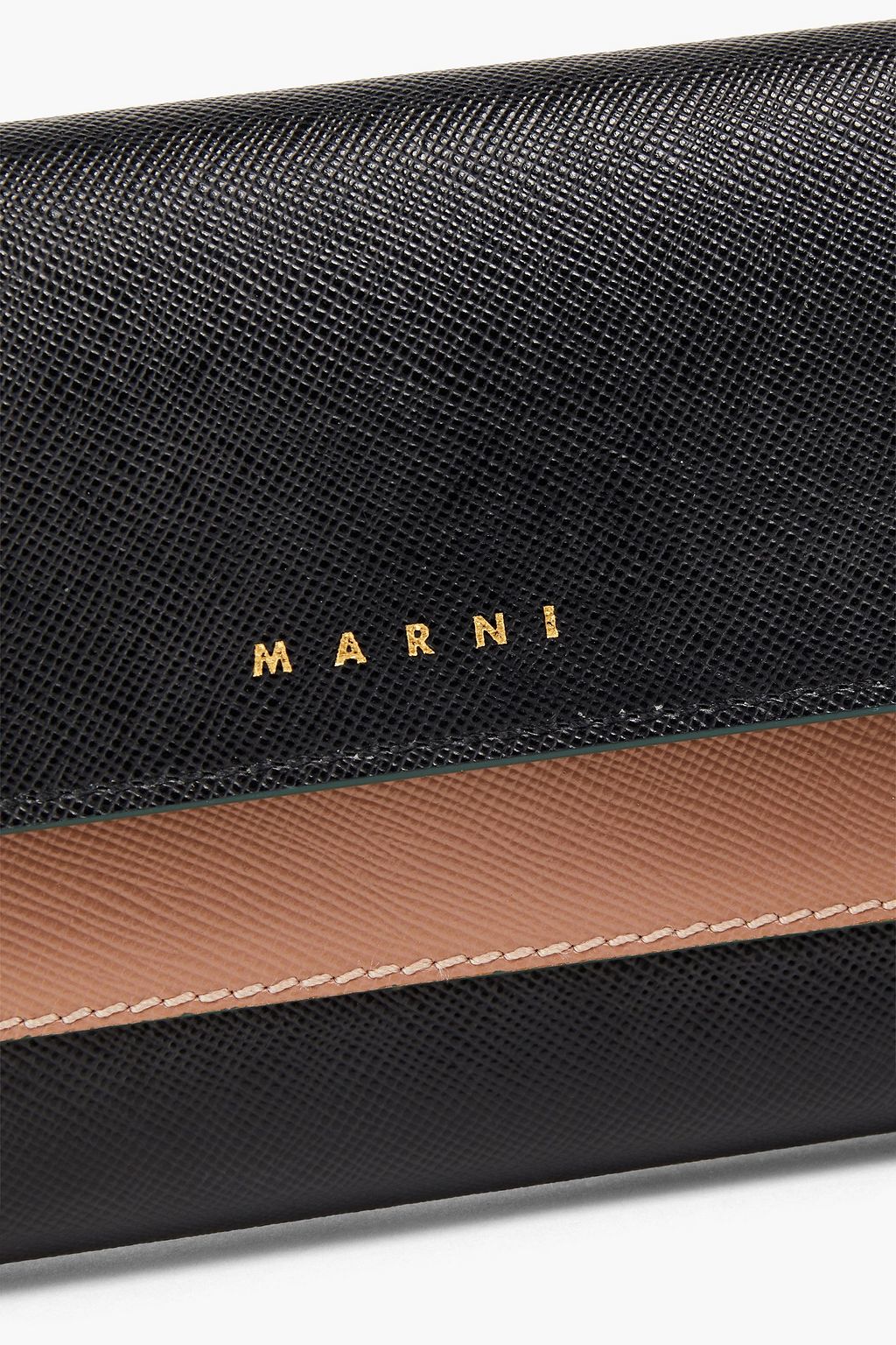 MARNI Two-tone textured-leather wallet