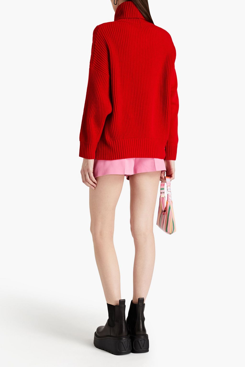 VIVETTA Cable-knit wool-blend turtleneck sweater