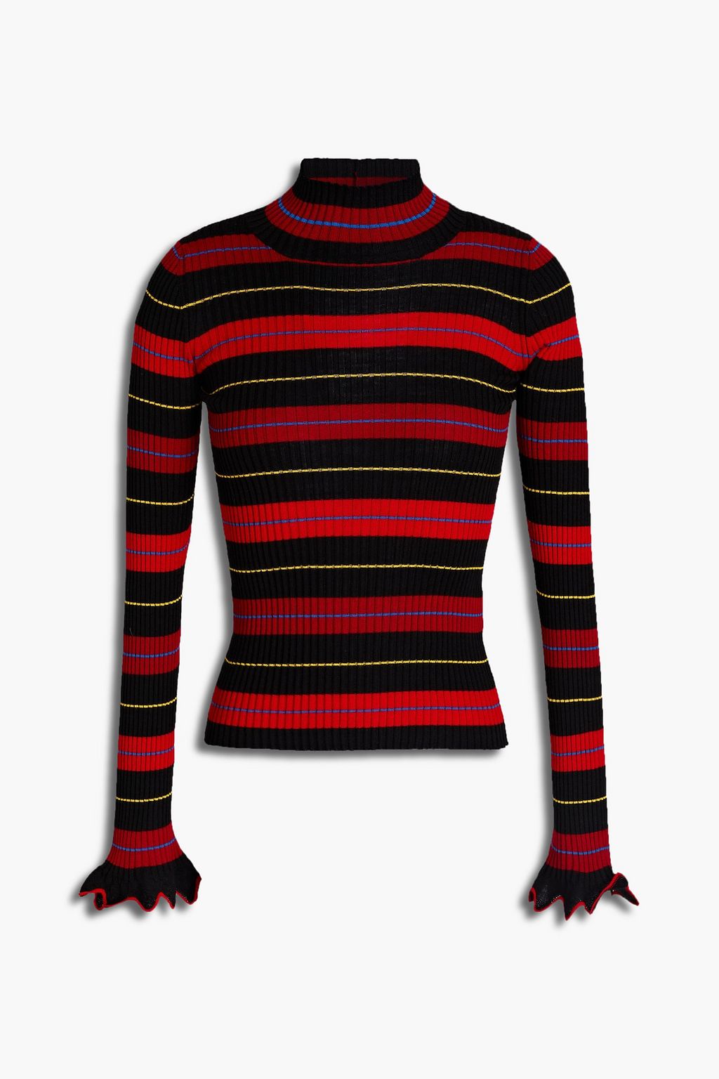 ribbed striped sweater