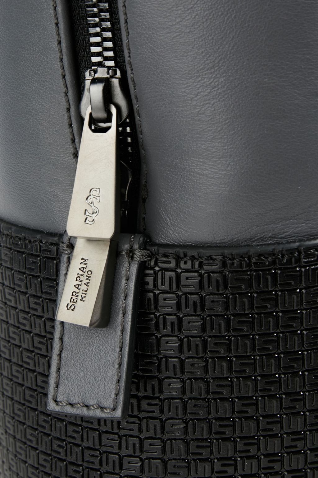 SERAPIAN Faux textured-leather backpack