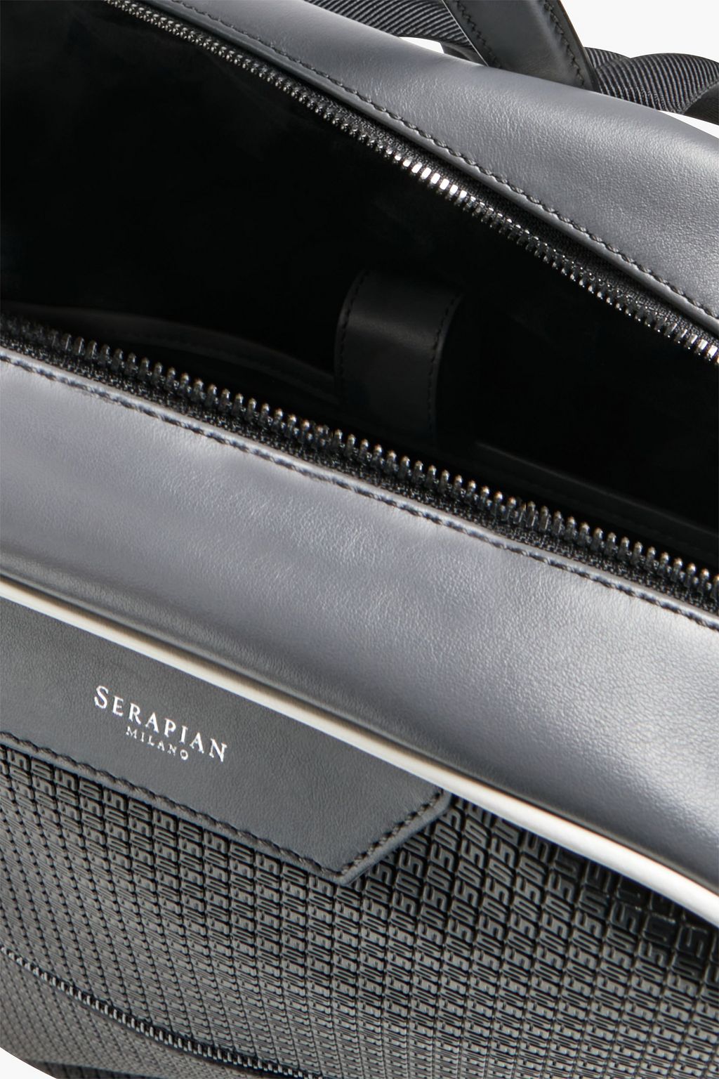 SERAPIAN Faux textured-leather backpack