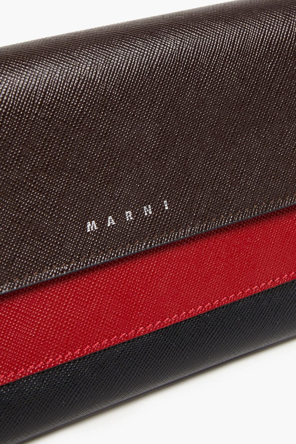 MARNI Two-tone textured-leather wallet