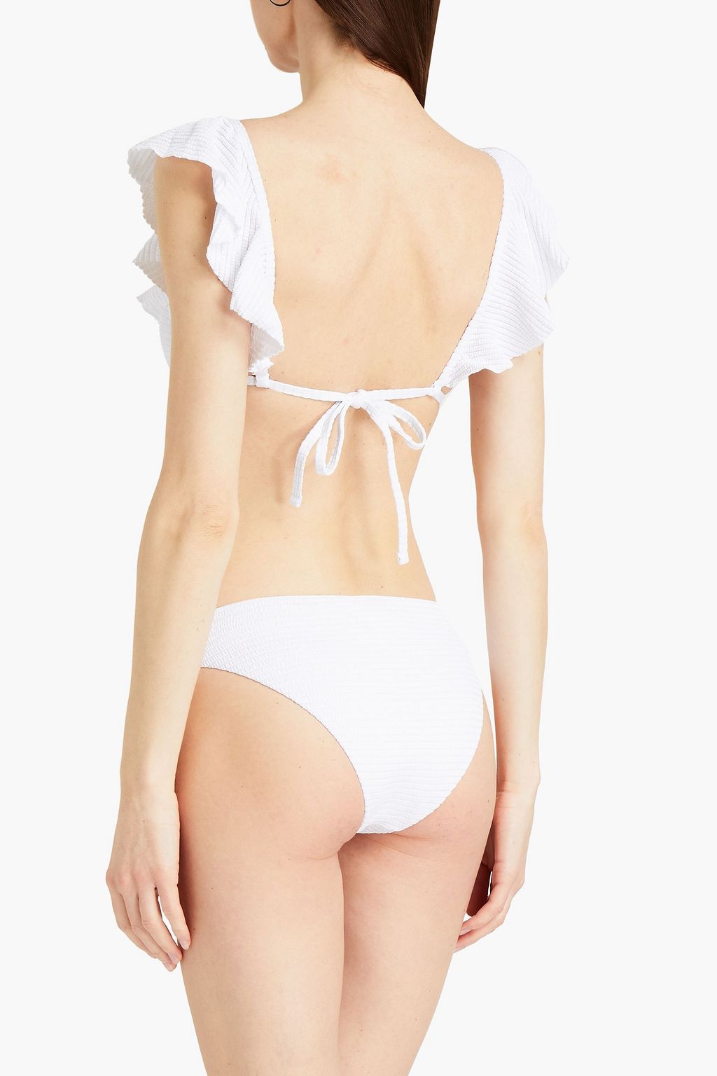 EBERJEY Annia stretch-seersucker low-rise bikini briefs