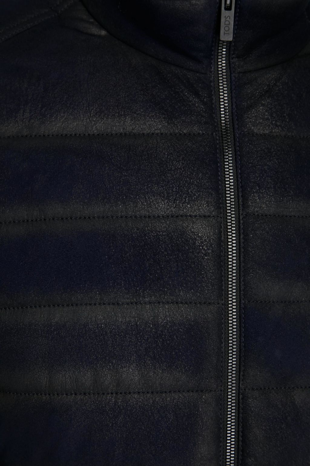 TOD'S Quilted brushed suede jacket