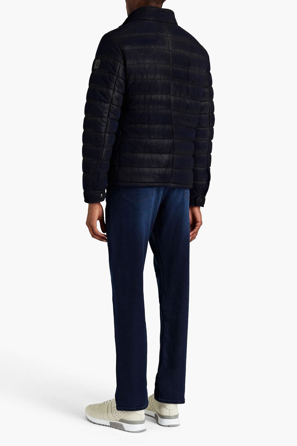 TOD'S Quilted brushed suede jacket
