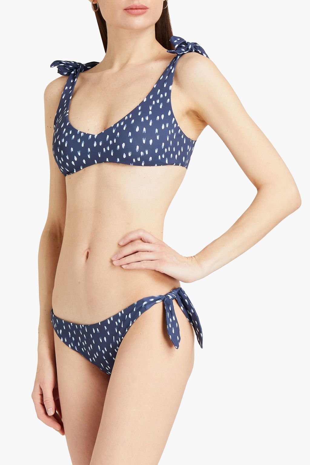 EBERJEY Ikat Stroke Noelle printed triangle bikini top