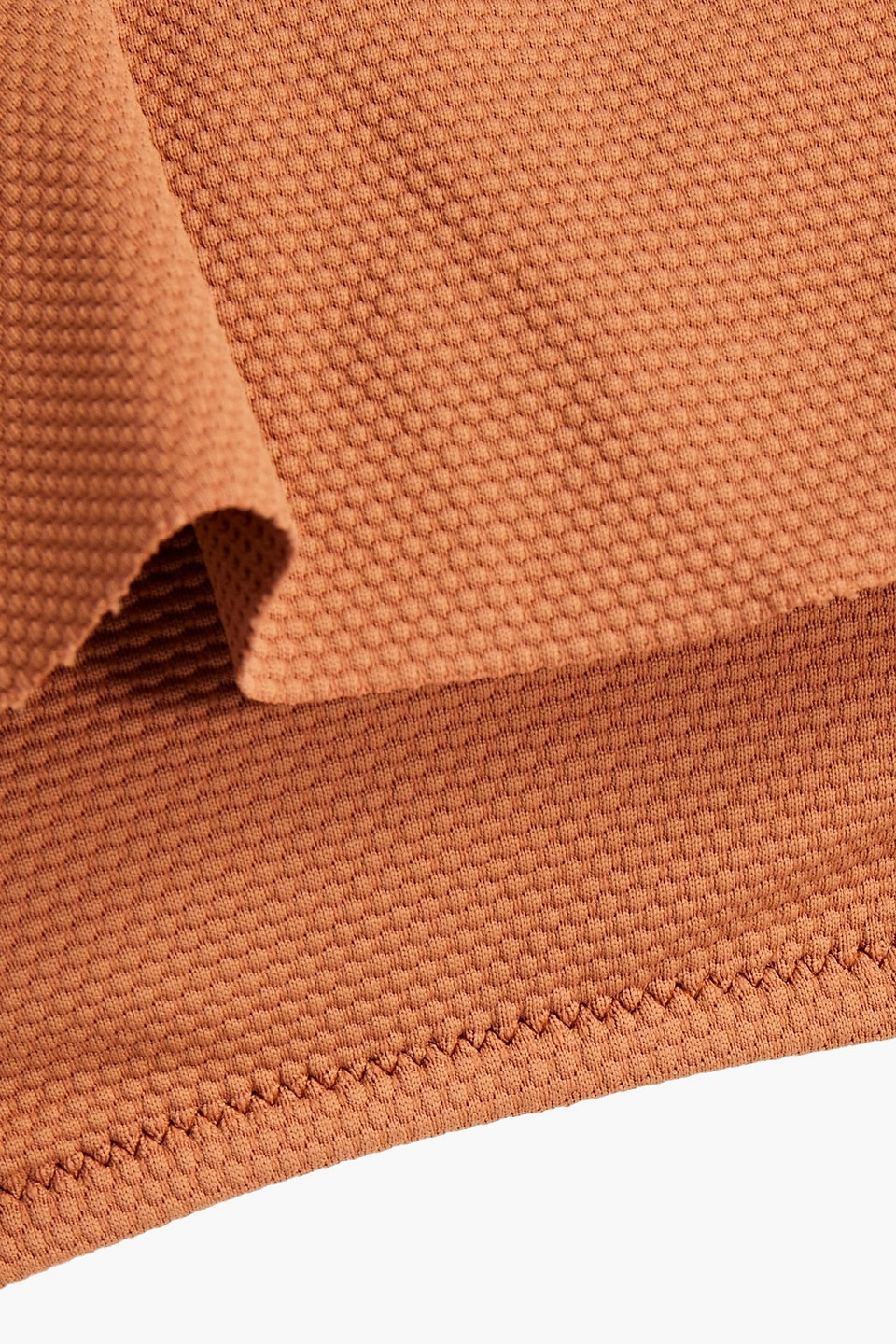 EBERJEY JANE RUFFLED STRETCH-PIQUÈ BANDEAU BIKINI TOP