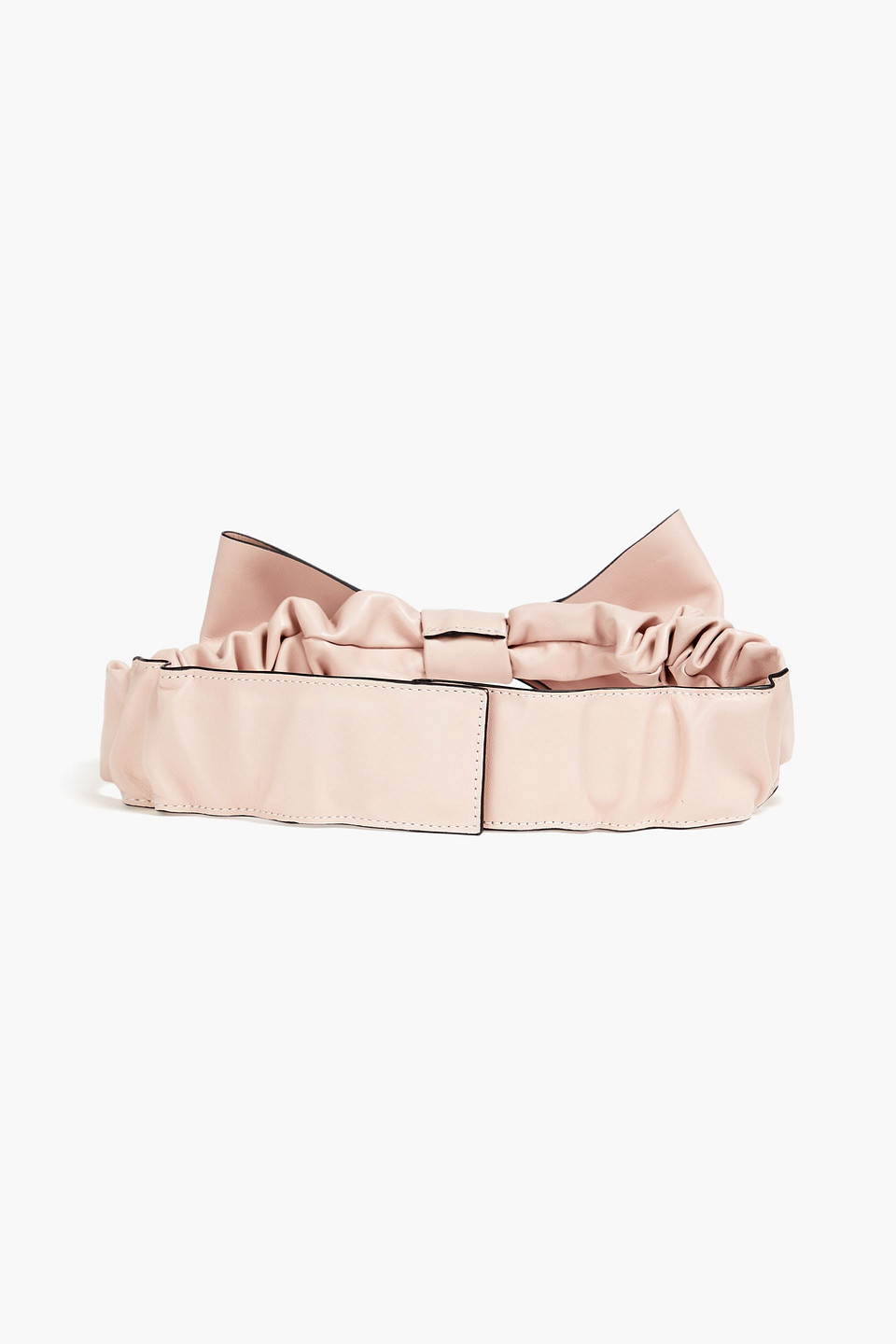 Redv Bow-embellished Leather Belt In Neutrals