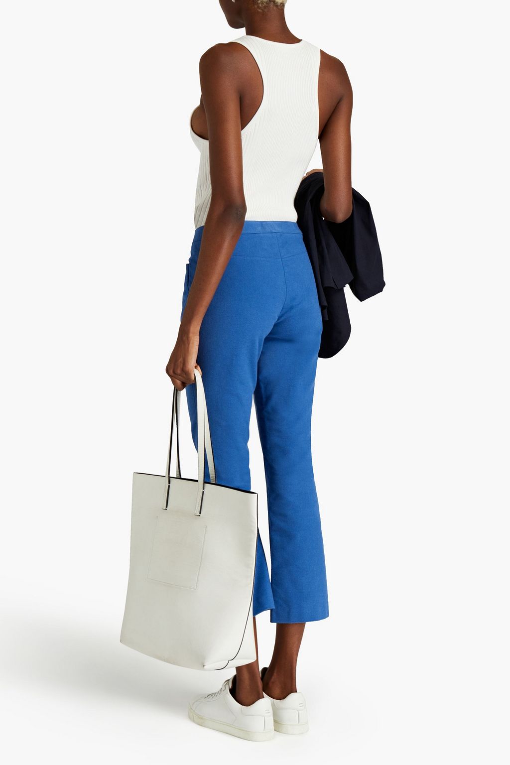 THEORY Cotton-blend twill kick-flare pants