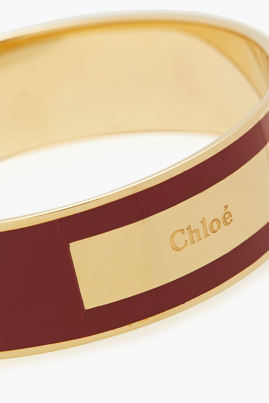 CHLOÉ Gold-tone enamel bangle