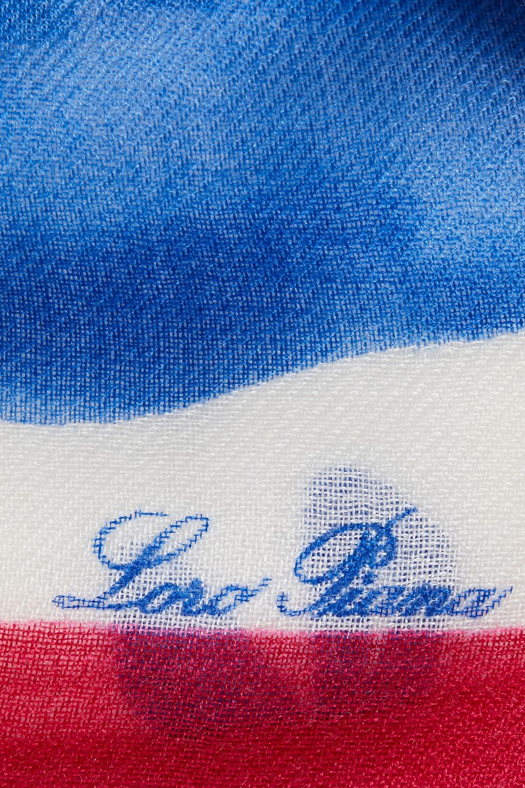 LORO PIANA Printed cashmere and silk-blend gauze scarf