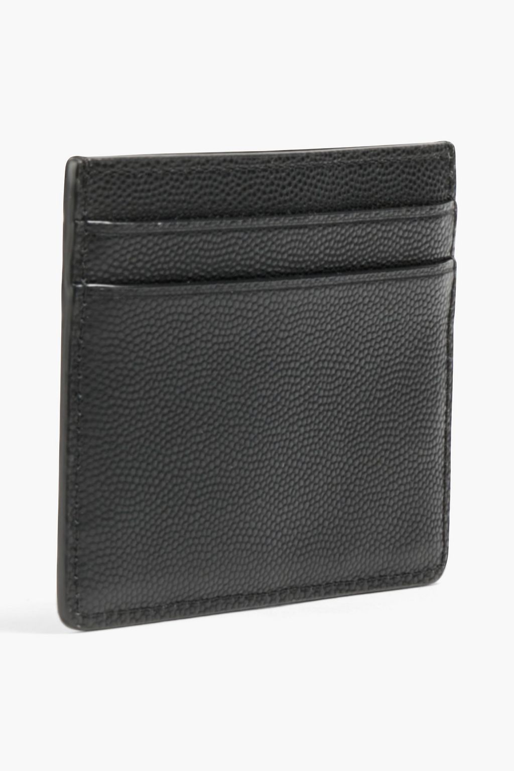 SANDRO Textured-leather cardholder