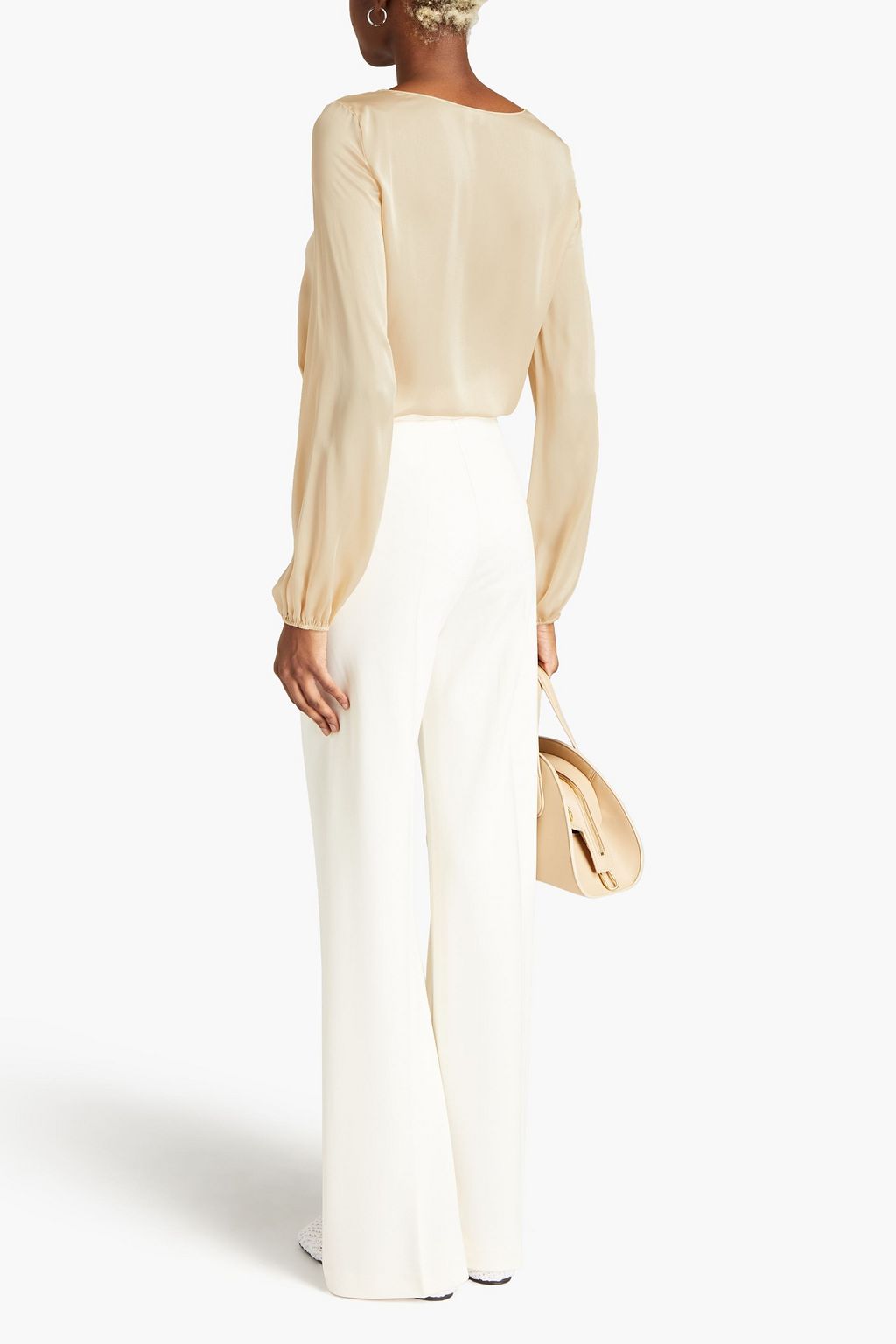 THEORY Silk-charmeuse blouse