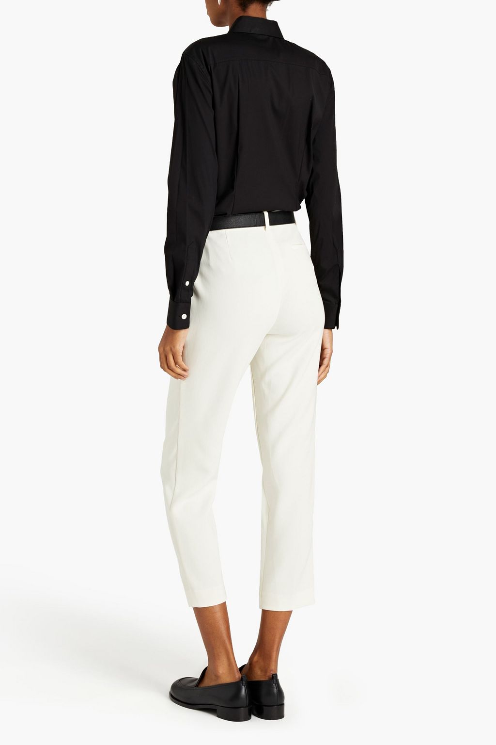 THEORY Cropped stretch-crepe tapered pants