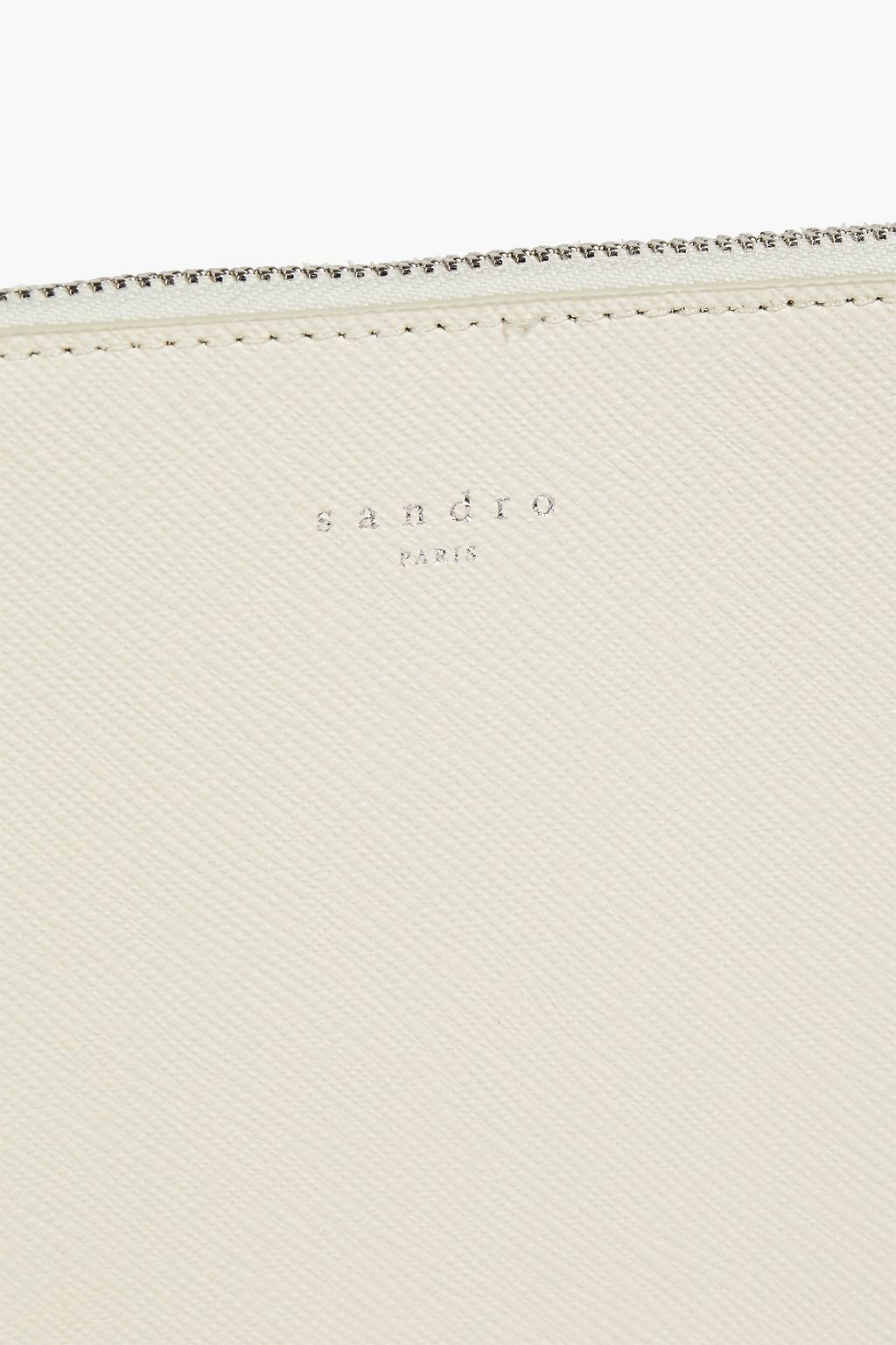 SANDRO Textured-leather pouch