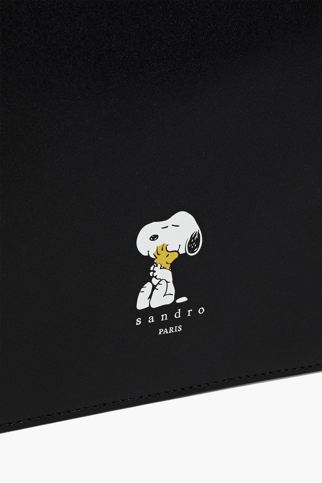 SANDRO Printed leather pouch