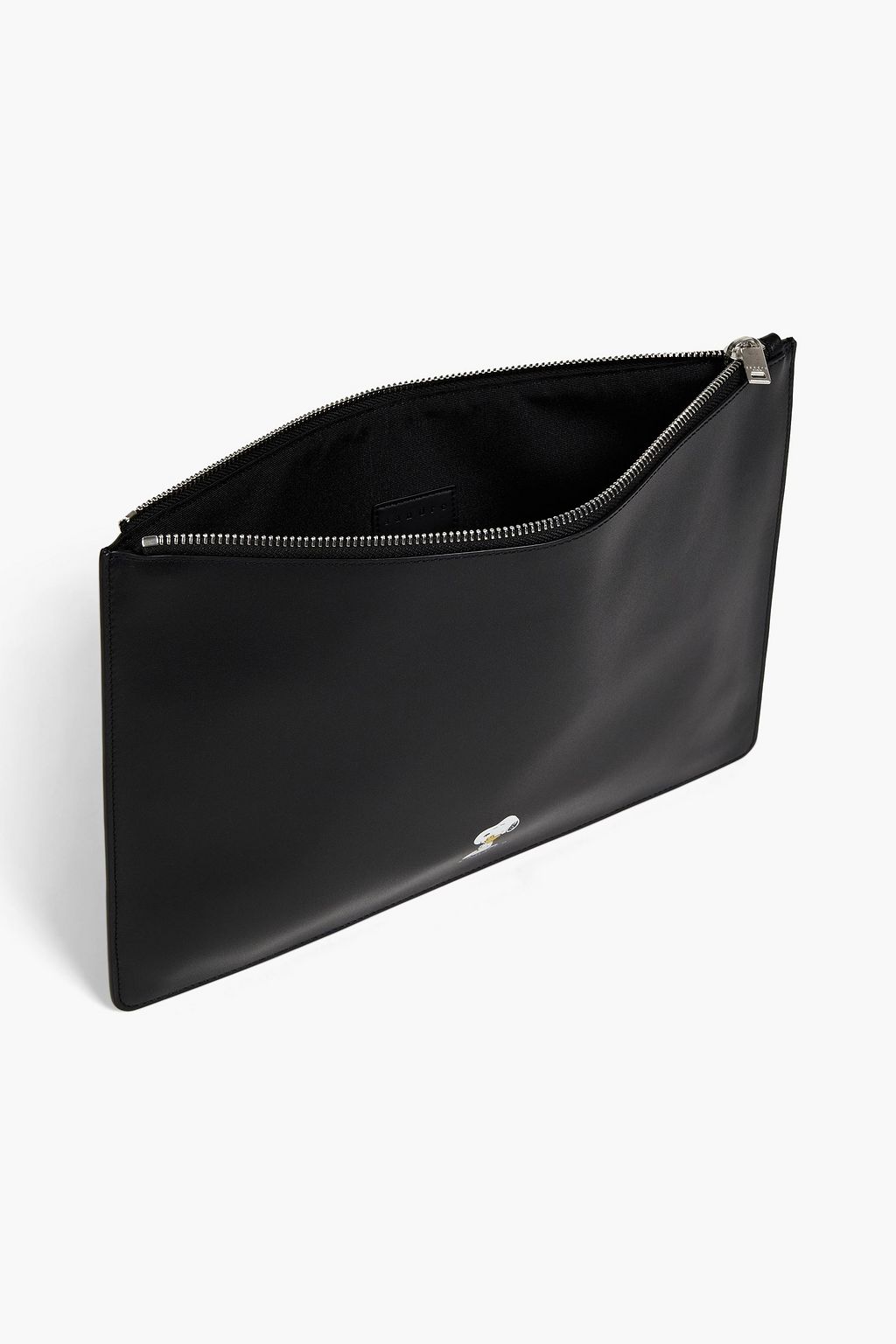 SANDRO Printed leather pouch