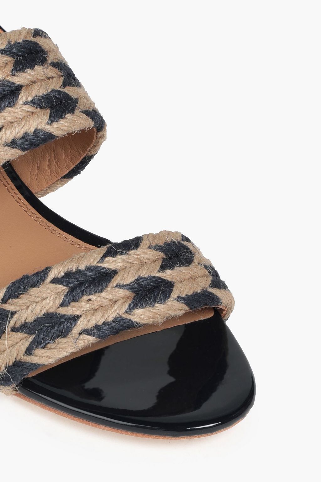 TORY BURCH Lola herringbone jute slingback sandals