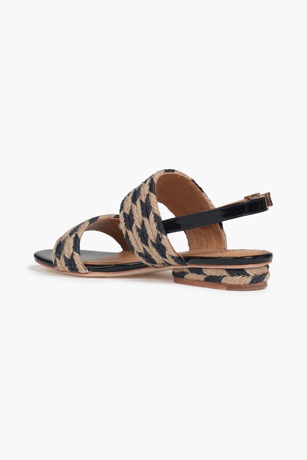 TORY BURCH Lola herringbone jute slingback sandals