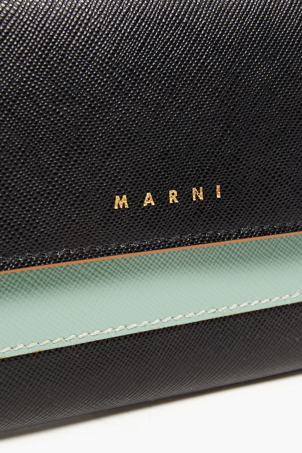 MARNI Two-tone textured-leather wallet