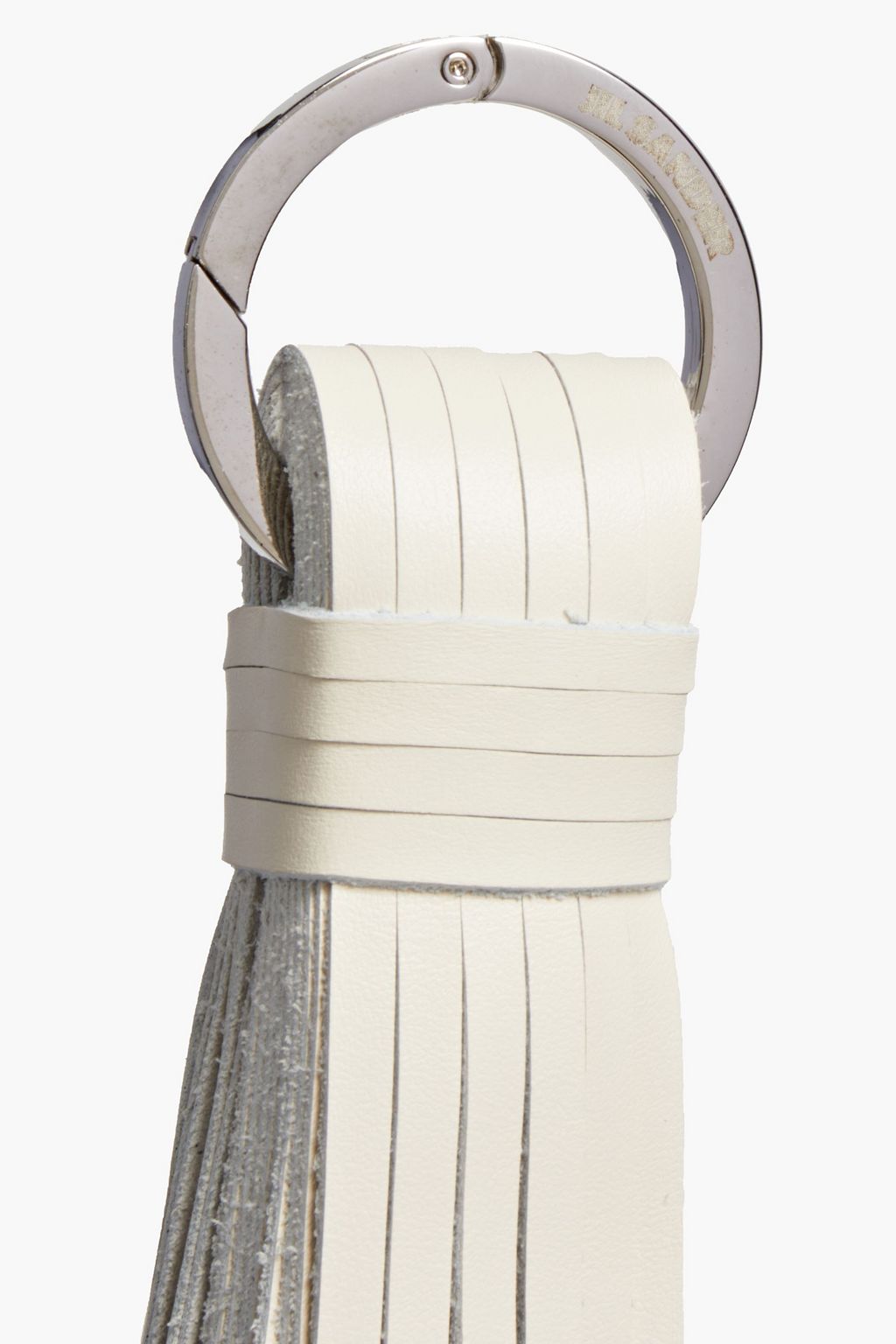 JIL SANDER Fringed leather keychain