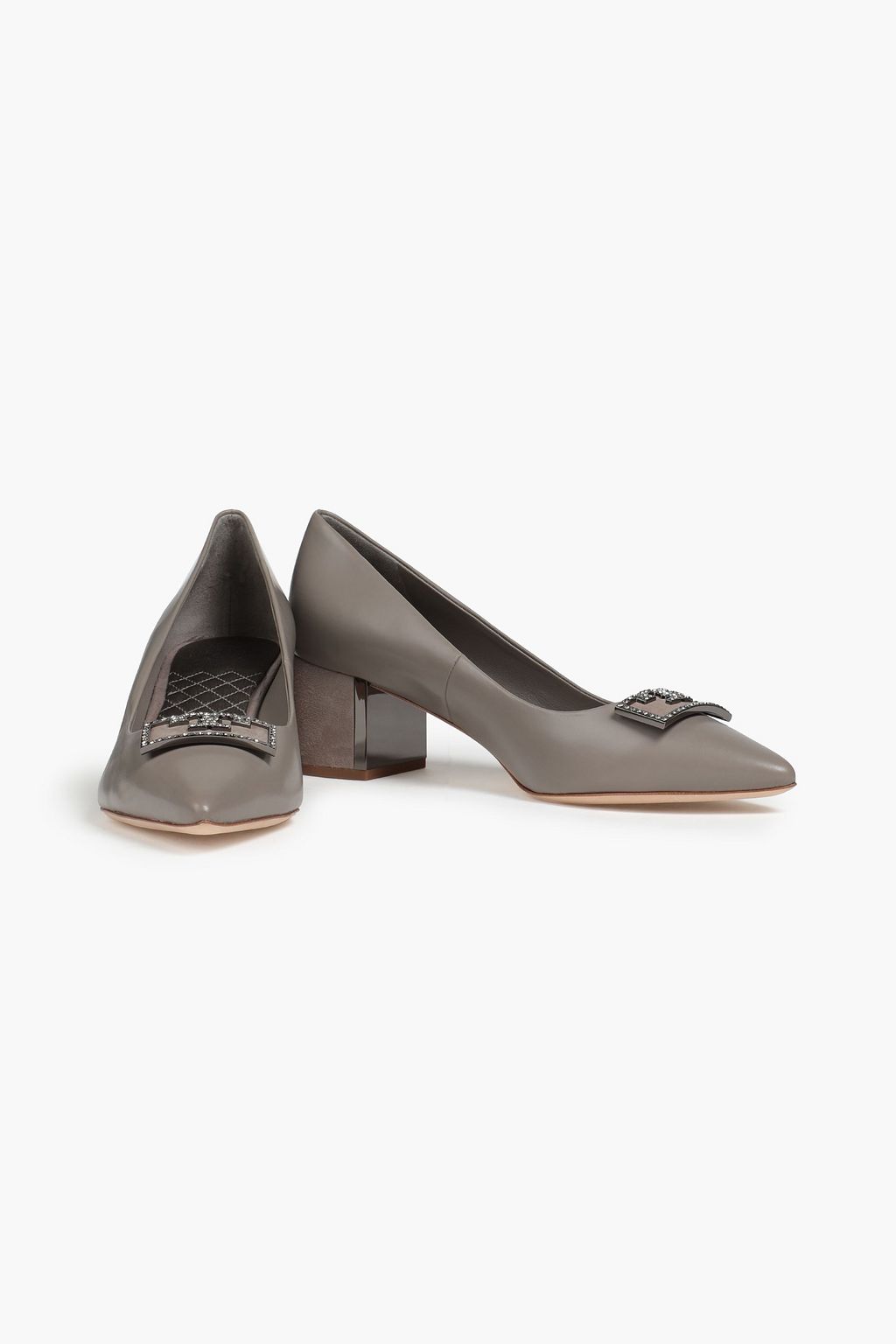 TORY BURCH Gigi embellished leather pumps